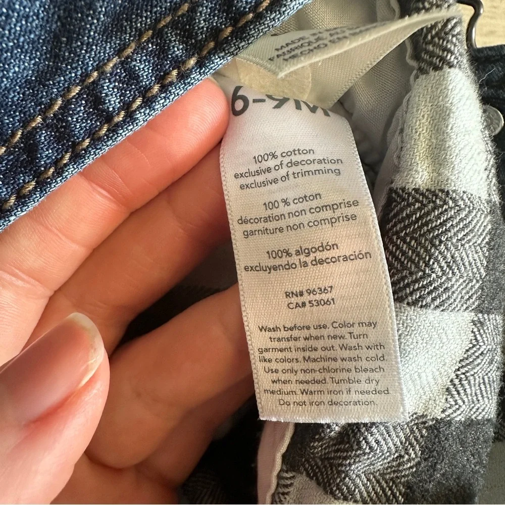 OshKosh B'gosh Lined Classic Blue Denim Overalls 6-9 months